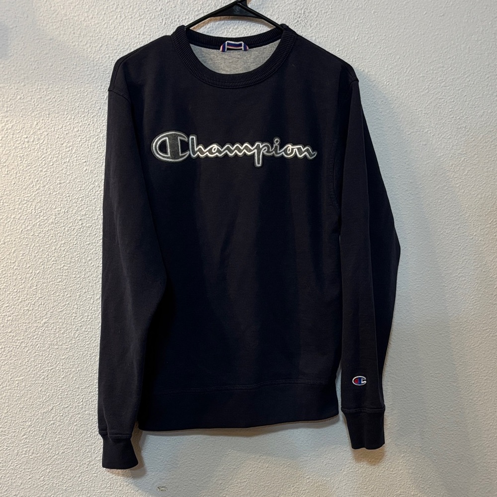 Champion Men's Blue Crewneck Sweater